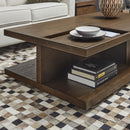 Athens - Rectangular Coffee Table With Casters - Chocolate Brown