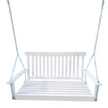 Front Porch Swing With Armrests For Outdoor Patio, Garden Yard, Backyard Or Sunroom