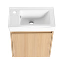 Modern Bathroom Vanity With Ceramic Basin, Wall Mounted Floating Sink Combo, Storage Cabinet
