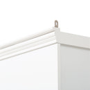 Retro Style Display Bookcase With Adjustable LED Ceiling Light And Tempered Glass Shelves - White