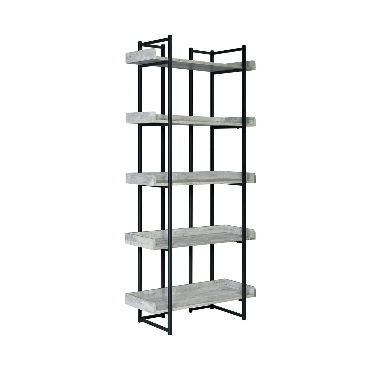 Preston 2 Piece Desk And Bookshelf Set in Gray by Elements International, view 6