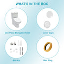 1 Piece Toilet For Bathroom, Dual Flush 1.1 / 1.6 Gpf, Soft Closing Seat - White