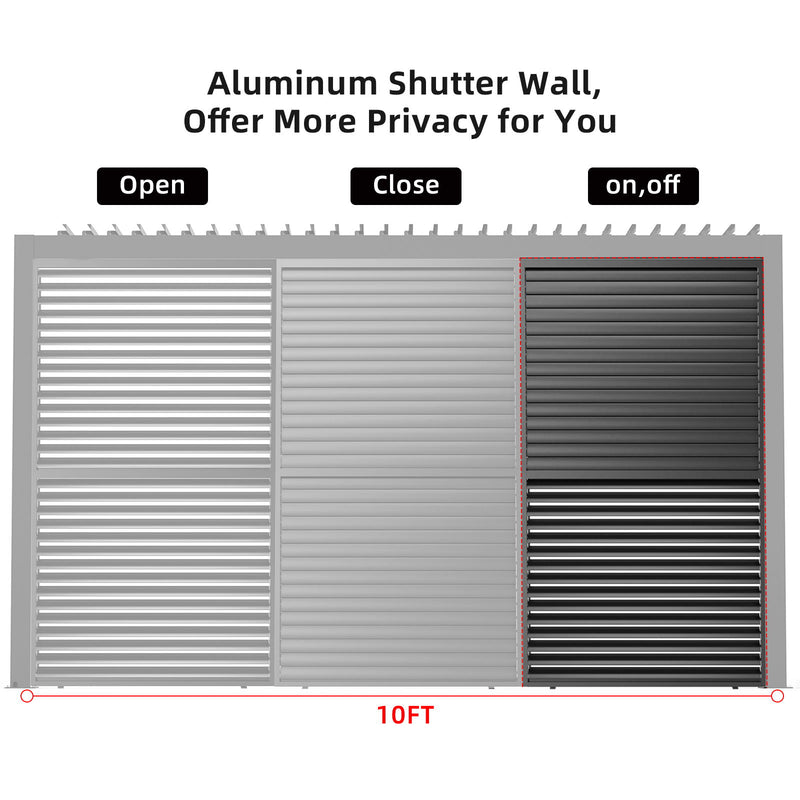 Louver Grille 1 / 3 10Ft Frame & Louvers - Black