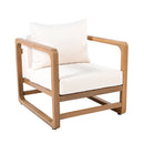 Outdoor Lounge Chair With Oversized Cushion (Set of 2) - Acacia Wood