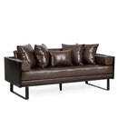 Contemporary Oversized Loveseat With Accent Pillow