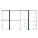 Fiona - Freestanding 4 Tower Walk In Closet System Wood Metal - White