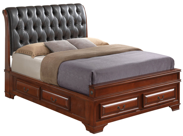LaVita - Storage Bed With Upholstered Headboard