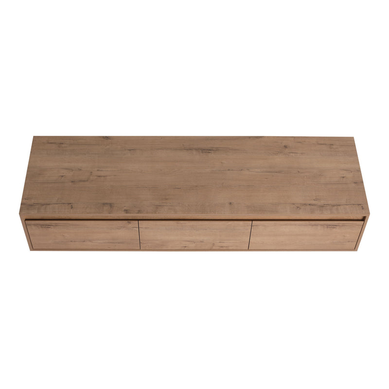 Modern Minimalist Bathroom Cabinet With Soft Close Drawers And Floating Mounting Design