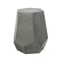 Modern Hammered Iron Geometric End Table