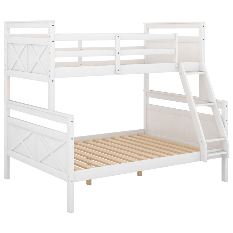 Bunk Bed With Ladder, Safety Guardrail, Perfect For Bedroom