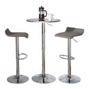 Ale - 3 Piece Bar Set Bistro Round Contemporary Adjustable Oval Footrest