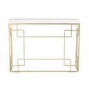 Modern Glam Console Table With Geometric Design - Gold