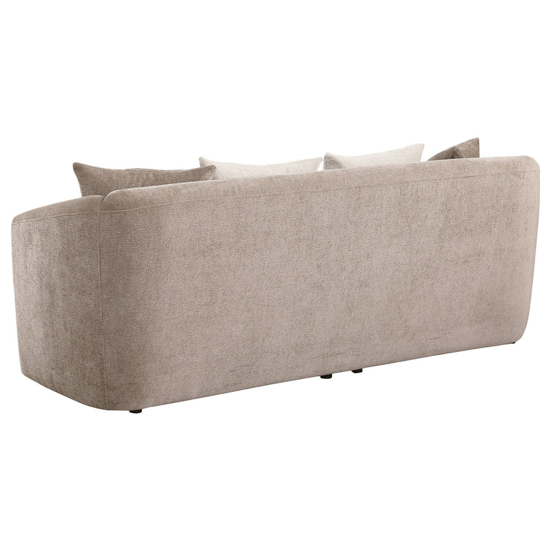 Townsend - Chenille Upholstered Rolled Arm Sofa - Latte