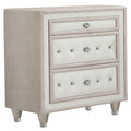 Antonella - Upholstered 3-Drawer Nightstand