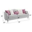 Kasa - Sofa With 5 Pillows - Beige Linen & Champagne