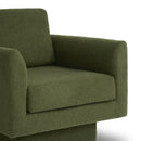 360° Modern Swivel Accent Chair Round Armchair, Thick Padded Single Lounge Sofa Upholstered Comfy