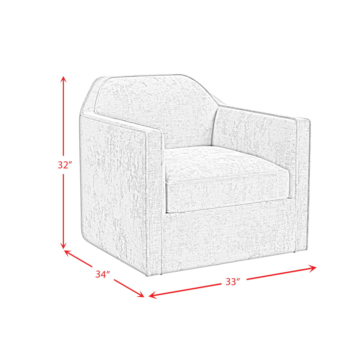 Hamlin Swivel Chair in Blue by Elements International, view 5