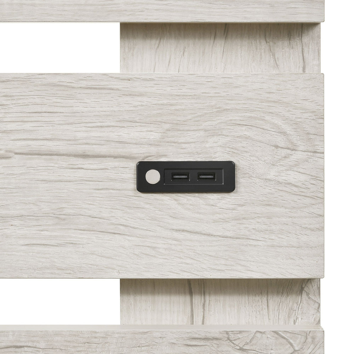 Fort Worth Bed with Lights & USB in White by Elements International, view 4