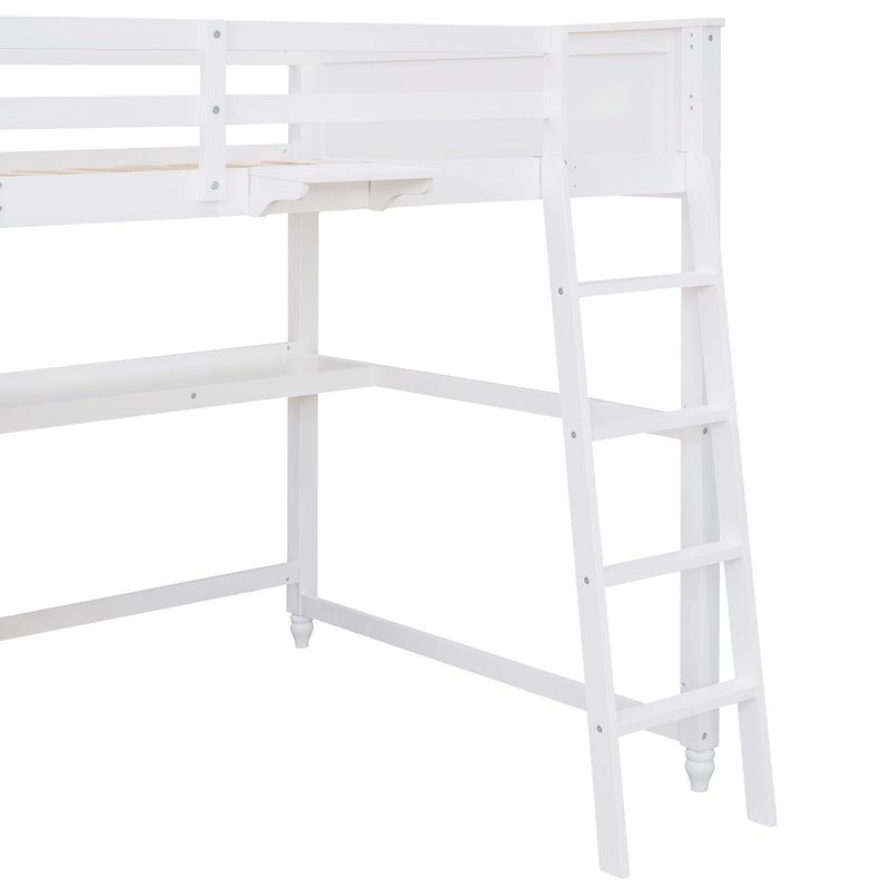 Loft Bed With Drawers With Desk And Shelves