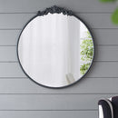 Classic Design Mirror With Baroque Inspired Frame For Bathroom, Entryway Console Lean Against Wall