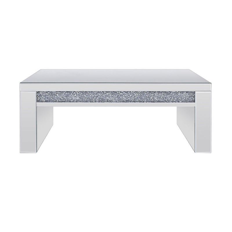Noralie - 19"H Coffee Table - Mirrored & Faux Diamonds