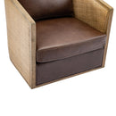 Barrel, Comfy Round Accent Sofa Chair With 360 Degree Swivel, Leisure Arm