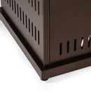 28" Propane Gas Fire Pit Table, 50000 Btu Square Steel Fire Pit For Outside Patio Deck Garden Courtyard - Brown