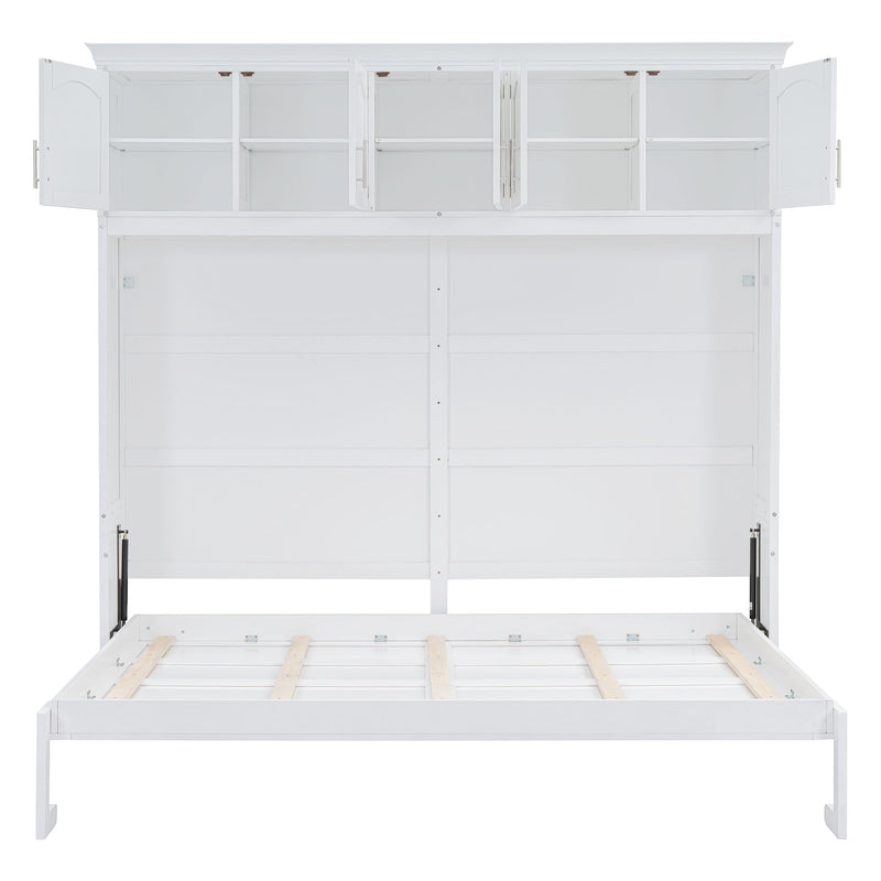 Murphy Modern Bed With Top Cabinets For Space Saving And Comfort