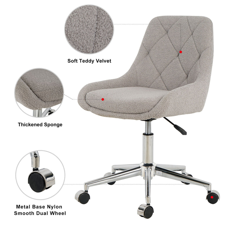 Adjustable And Space-Saving Chair With Golden Electroplated Legs