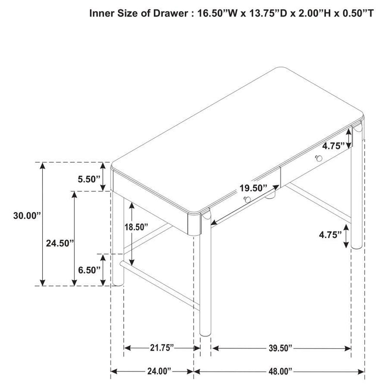 Arini - 2-Drawer Vanity Desk Makeup Table