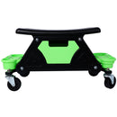 Heavy Duty Mechanic Stool With Tool Storage 300 Lbs Capacity Hdpe - Green