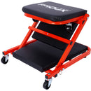 Mechanic Creeper, Z Creeper Seat 2 In 1 Low Profile With 6 Wheels Steel Vinyl - Red
