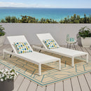 Outdoor Patio Chaise Lounge With 5 Reclining Positions