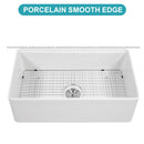 Kitchen Sink Workstation 33" Single Bowl Sink With Work Surface - White