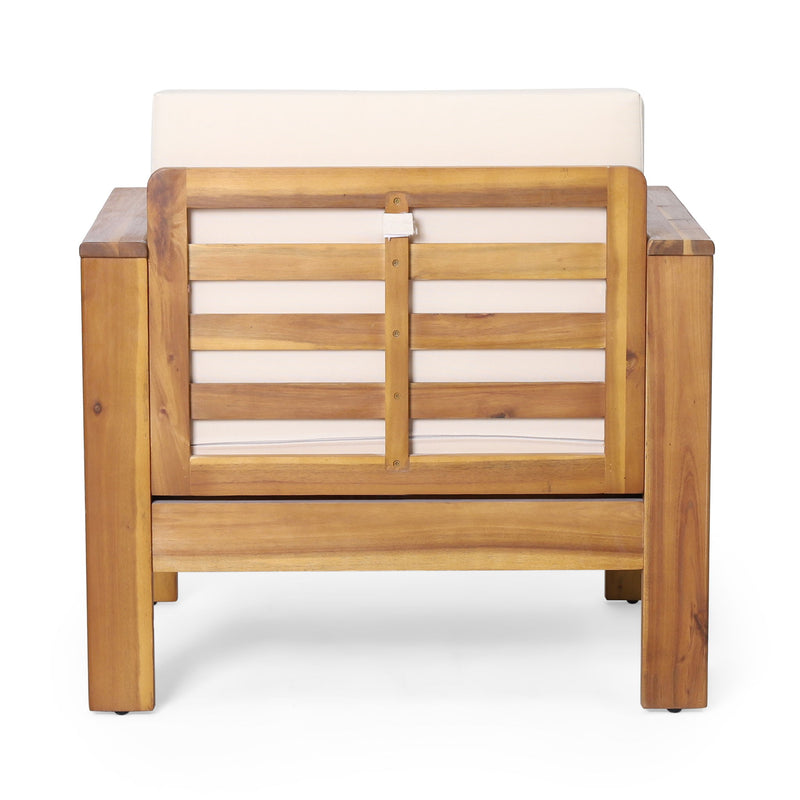 Slat Design Club Chairs With Cushions
