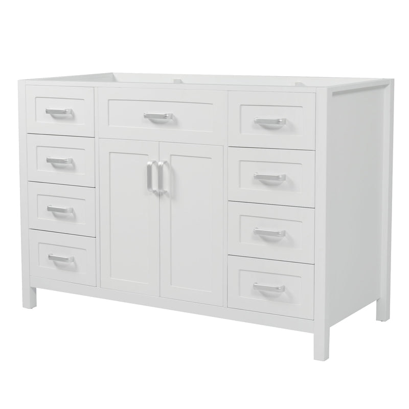 Bathroom Vanity Cabinet Only With 2 Soft Close Doors And 8 Drawers