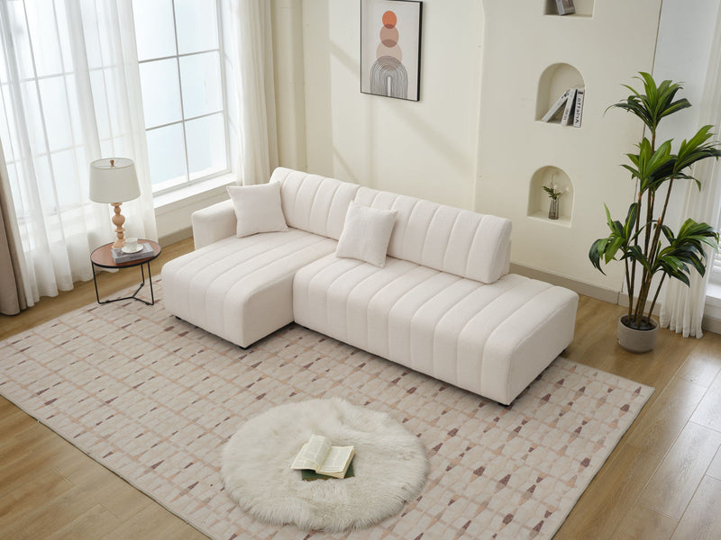 Jessica - Lamb Wool Sectional Sofa With Chaise