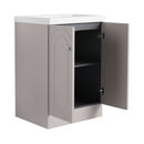 Contemporary Freestanding Bathroom Vanity With Resin Sink & Soft-Close Cabinet Doors