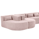 Upholstered Sofa Free Combined Sofa Couch With 2 Chaise Lounge And Five Back Pillows For Living Room