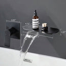 Modern Wall Mount Bathroom Sink Faucet With Waterfall Spout