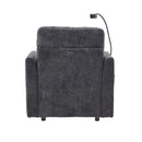 Multifunctional Chenille Recliner Sofa With Storage And Phone Bracket