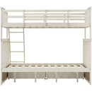 Bunk Bed With Ladder, And Safety Guard Rails