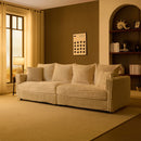 Modern Comfy Upholstered 4 Seat Sofa Cloud Couch,Deep Seat With Soft Pillows