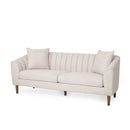 Contemporary 3 Seater Sofa With Plush Accents
