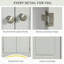 Triangle Bathroom Storage Cabinet With Adjustable Shelves, Freestanding Floor Cabinet For Home Kitchen