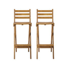 Outdoor Acacia Wood Folding Patio Barstool