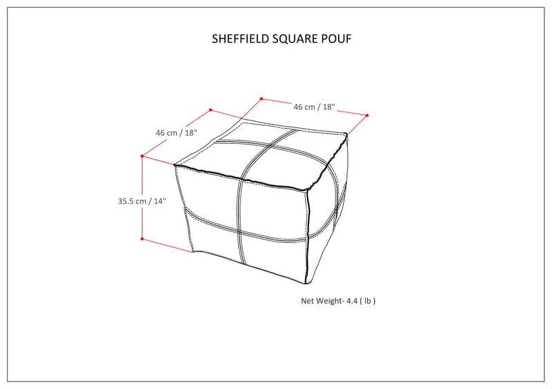 Sheffield - Square Pouf