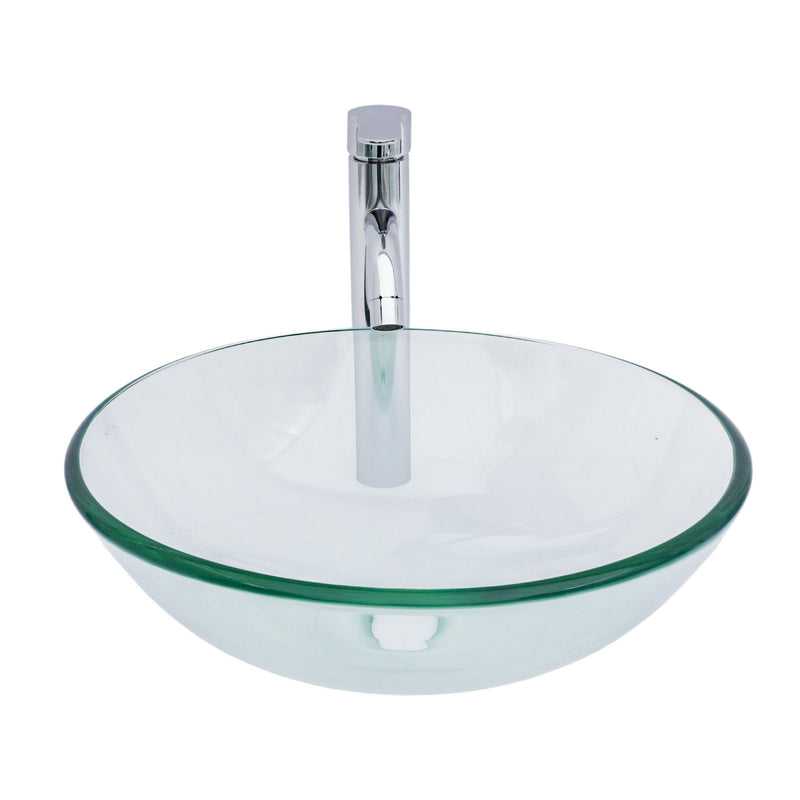 Vessel Sink With Faucet And Pop-Up Drain