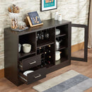 Hazen - Server - Espresso - 33" - Atlantic Fine Furniture Inc
