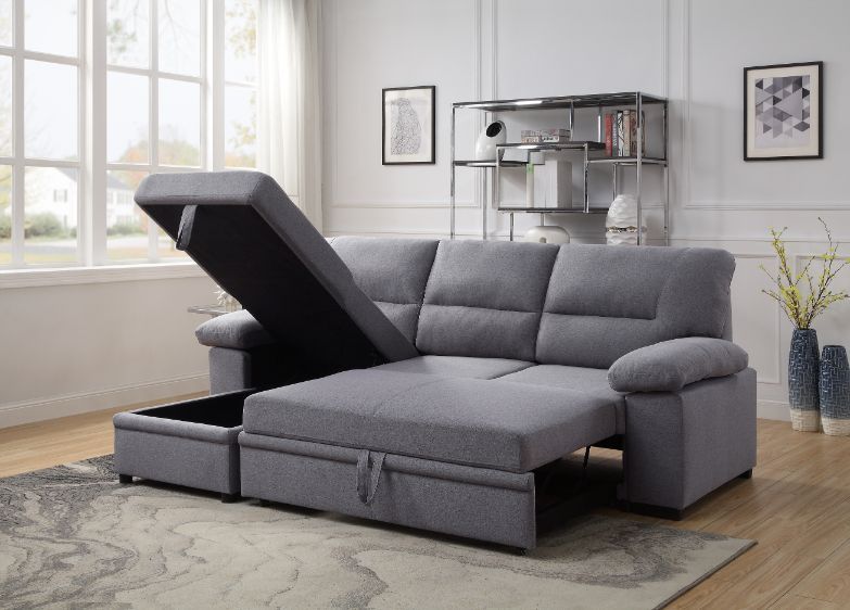 Nazli - Sectional Sofa - Gray Fabric